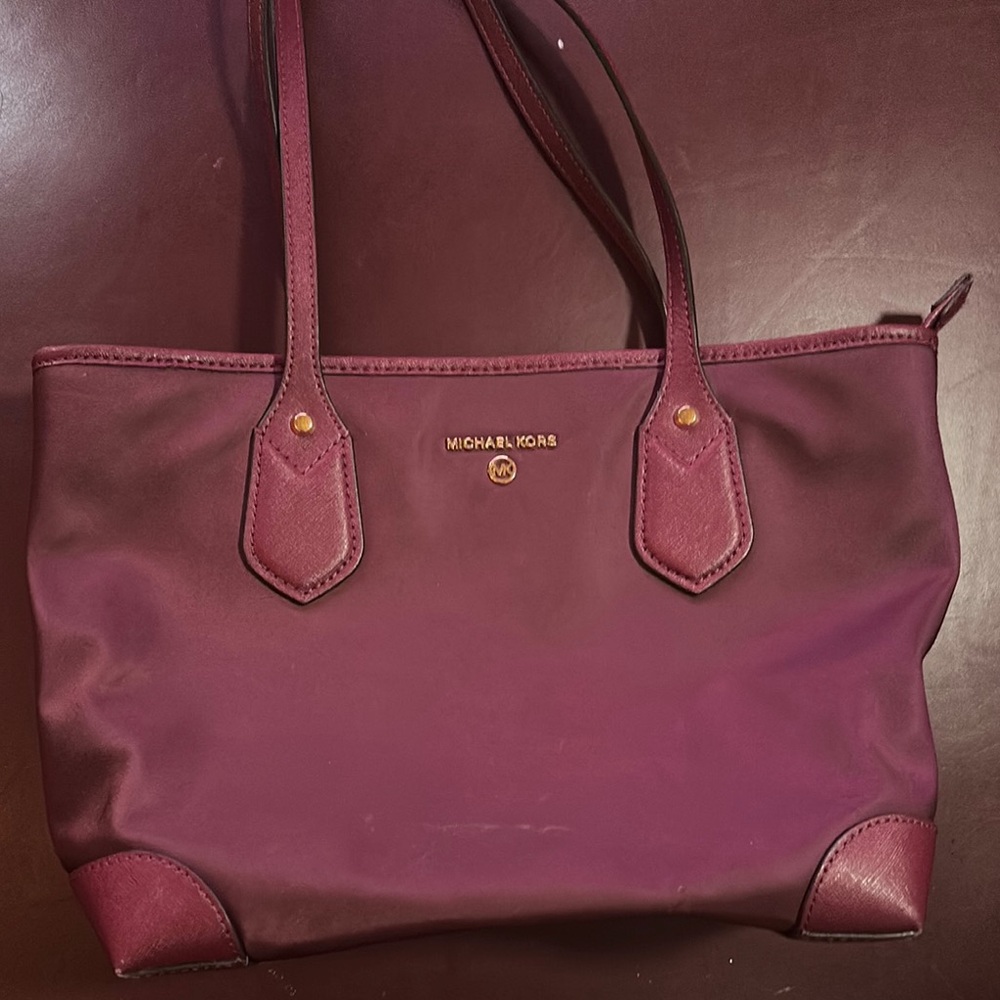 Michael Kors Burgundy Tote Bag